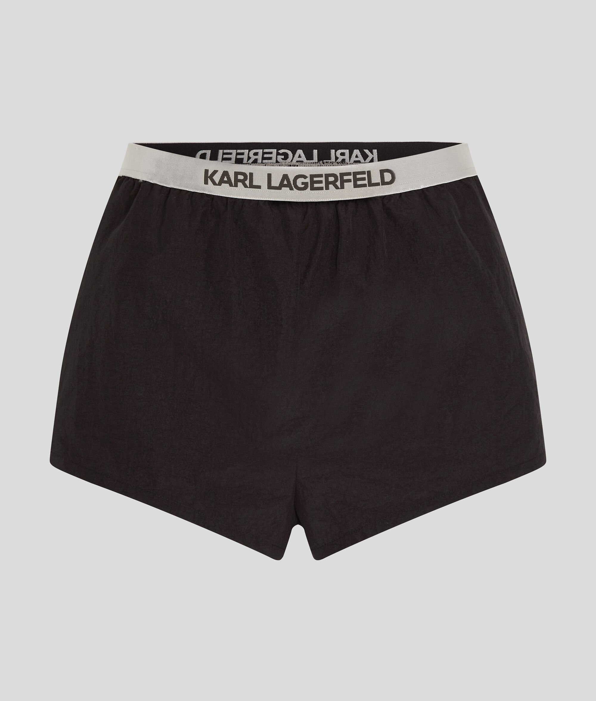 (image for) Long-Lasting KARL LOGO HIGH-WAIST BEACH SHORTS